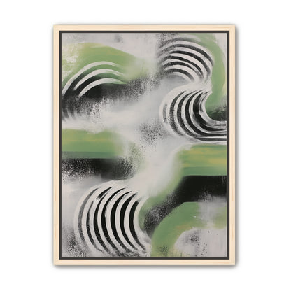 Curved bands in drifting haze