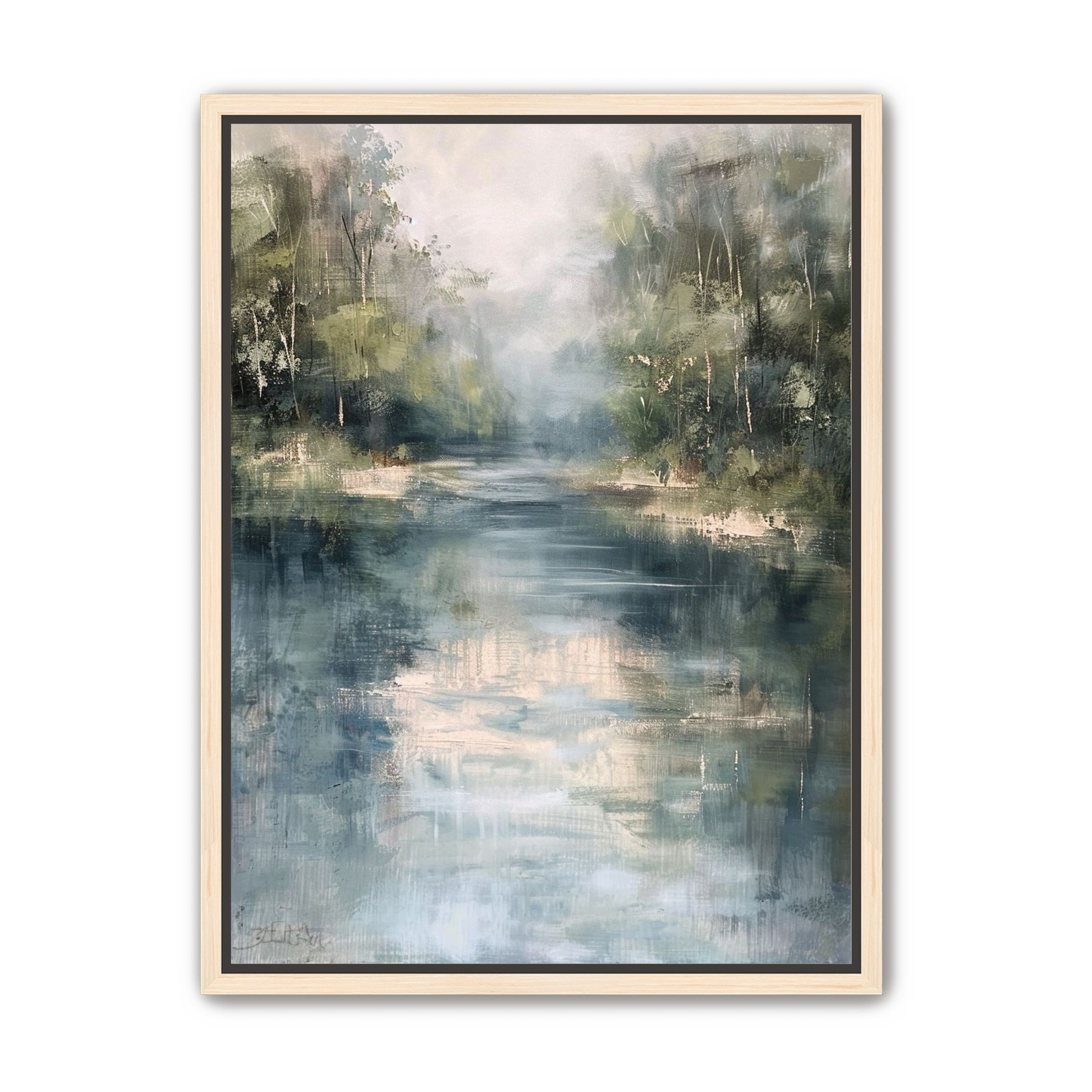 Pale sky in blue water