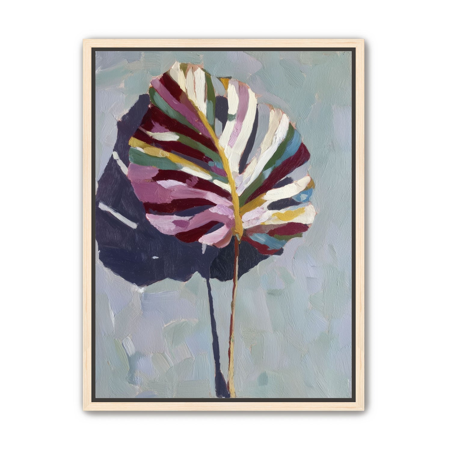 Leaf with Multicolored Veins