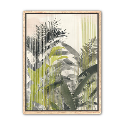 Chartreuse rain through palms