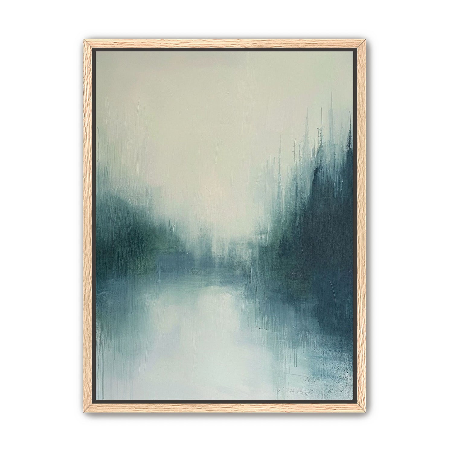 Pale sun over still water