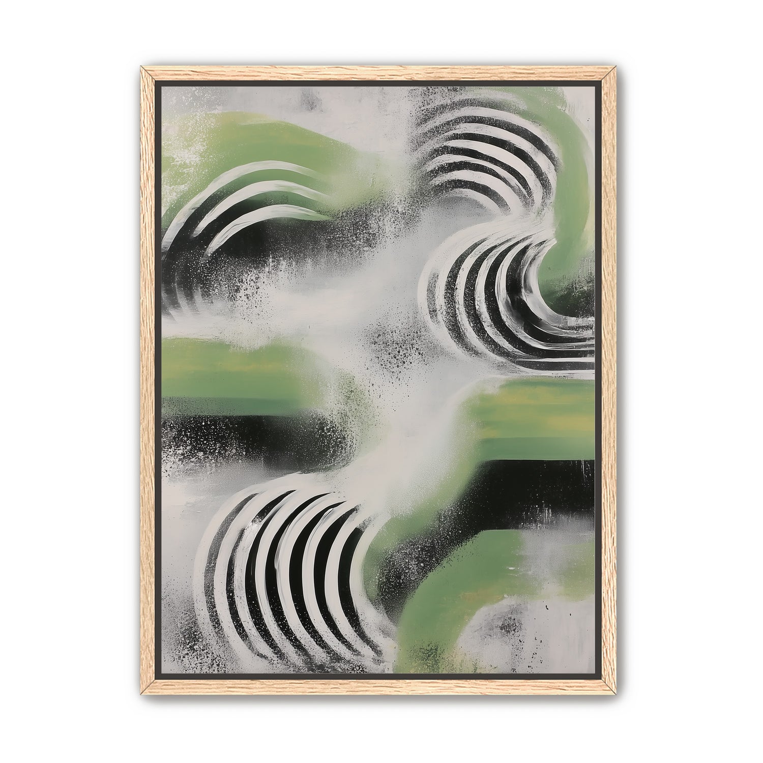 Curved bands in drifting haze