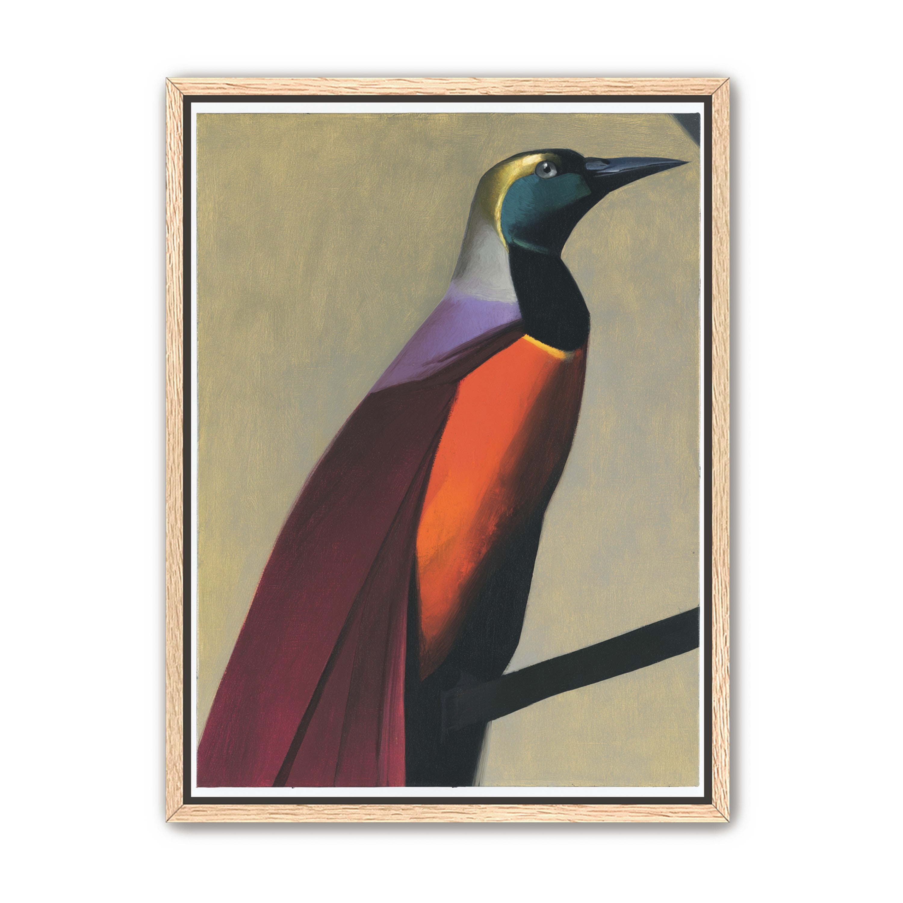 Bright bird on a branch