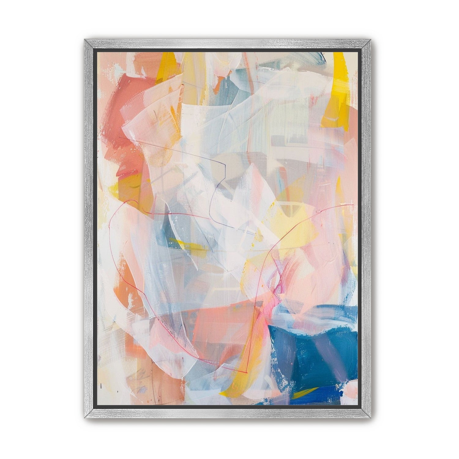 Non-Representational: Pale layers with a red loop