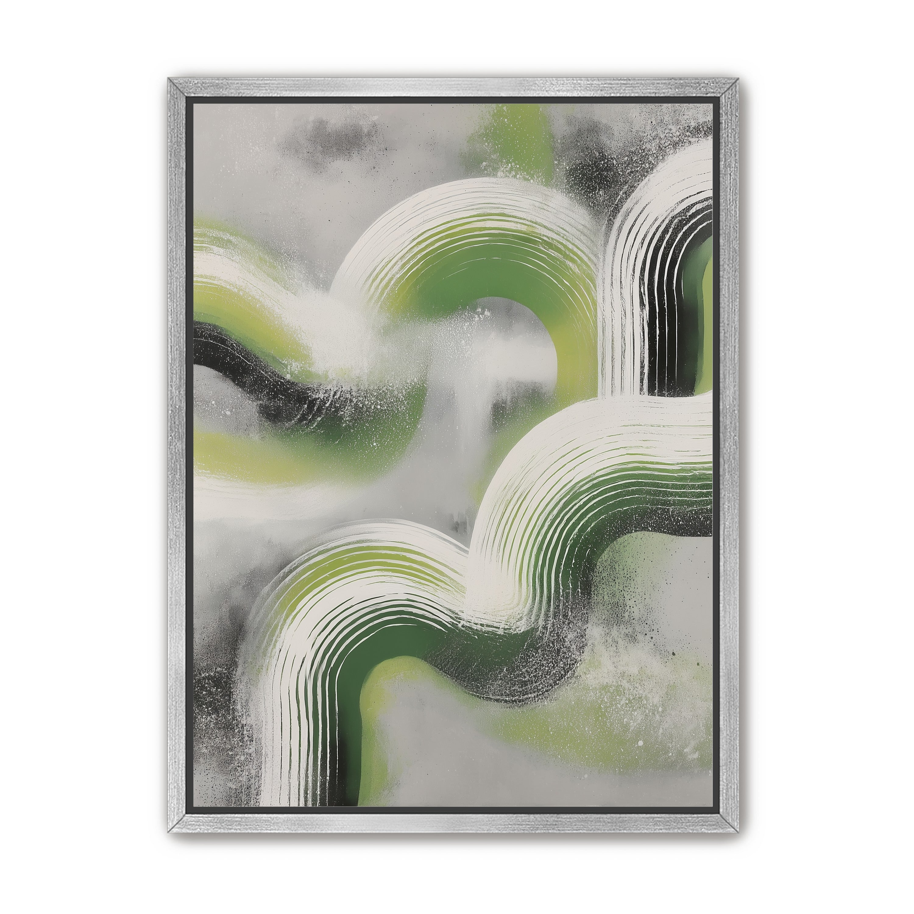 White arcs in green haze