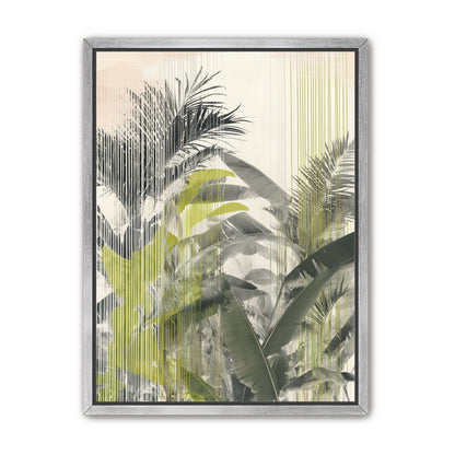 Chartreuse rain through palms
