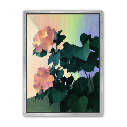 Roses against a pastel sky