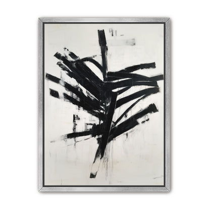 Black mass across white field