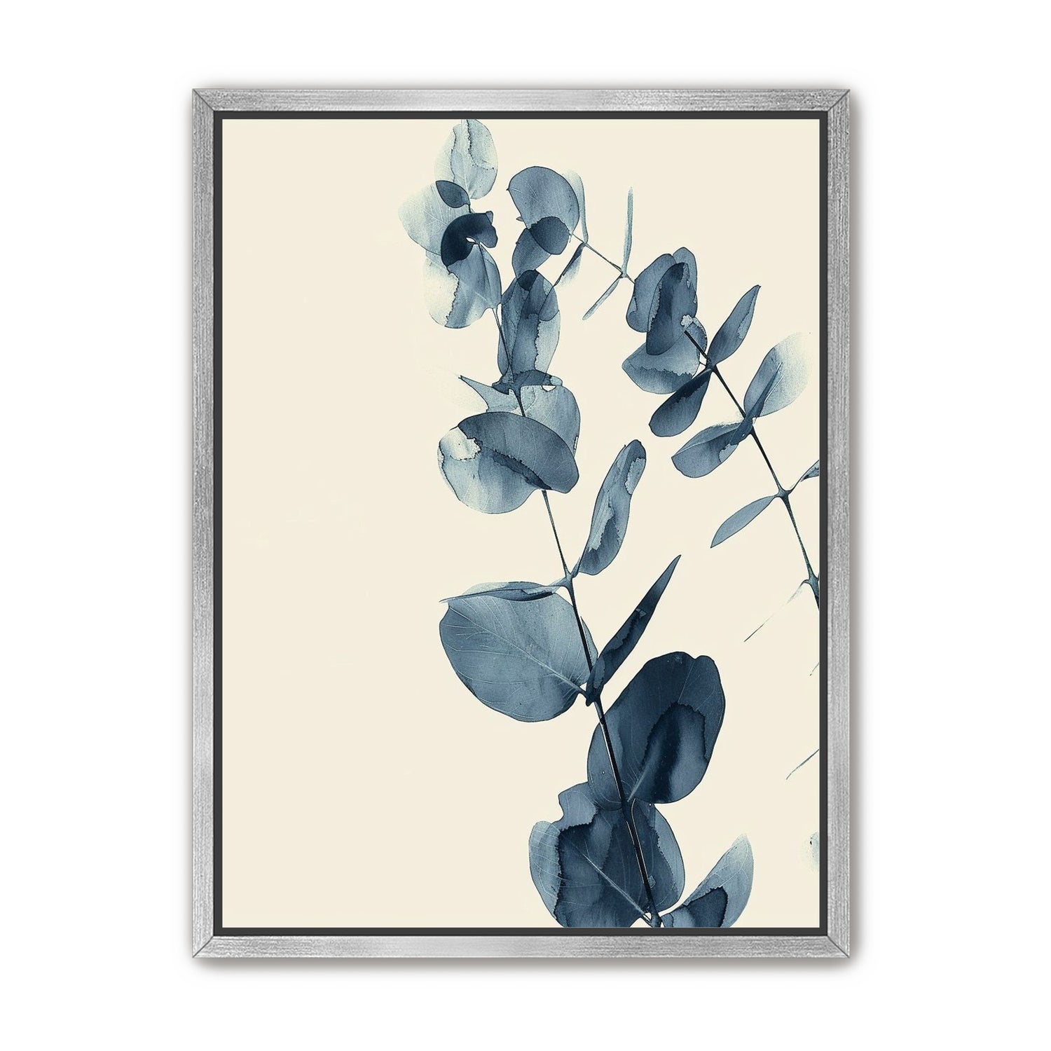 Blue eucalyptus on paper