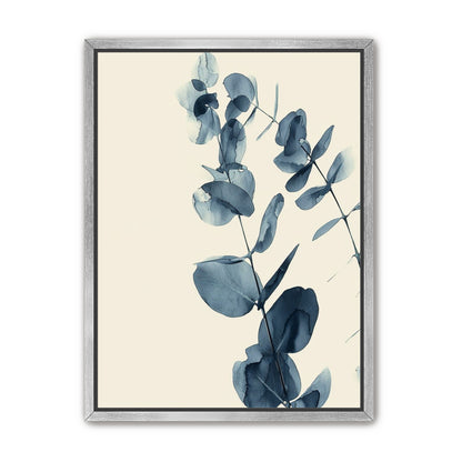 Blue eucalyptus on paper