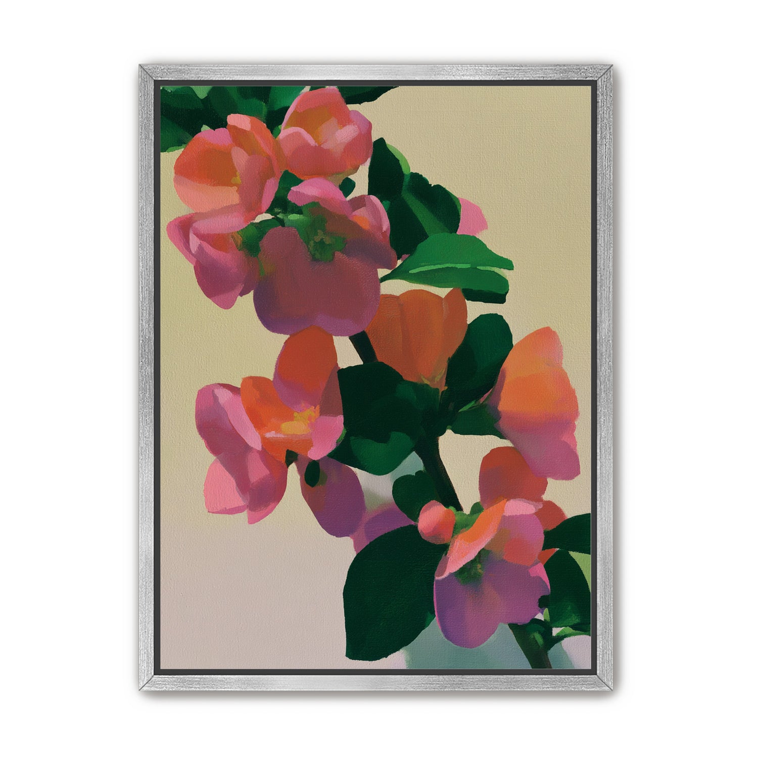 Flowers among dark leaves