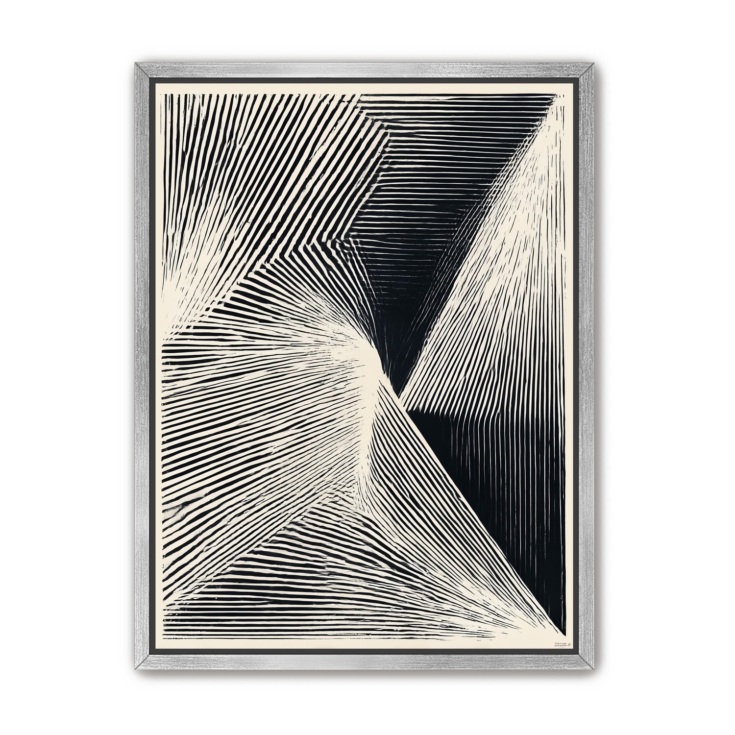 Where the lines break inward