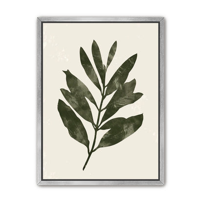 Still branch on pale paper