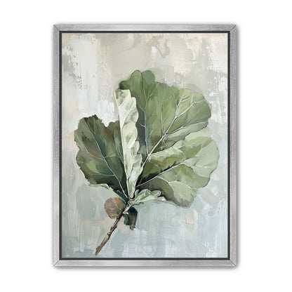 Green leaves in pale wash
