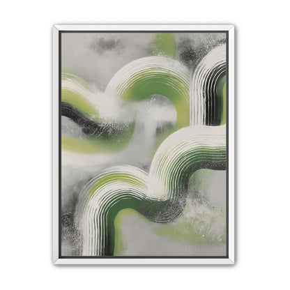 White arcs in green haze