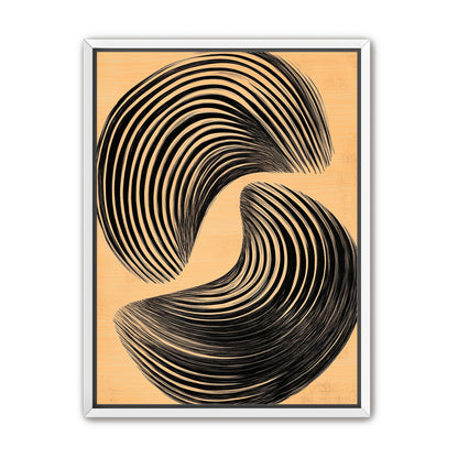 Black spiral on tan ground