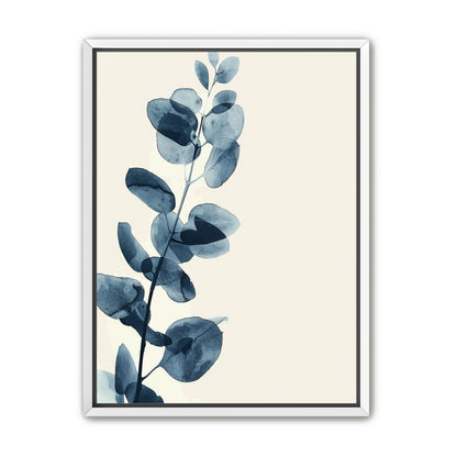Blue leaves on pale air