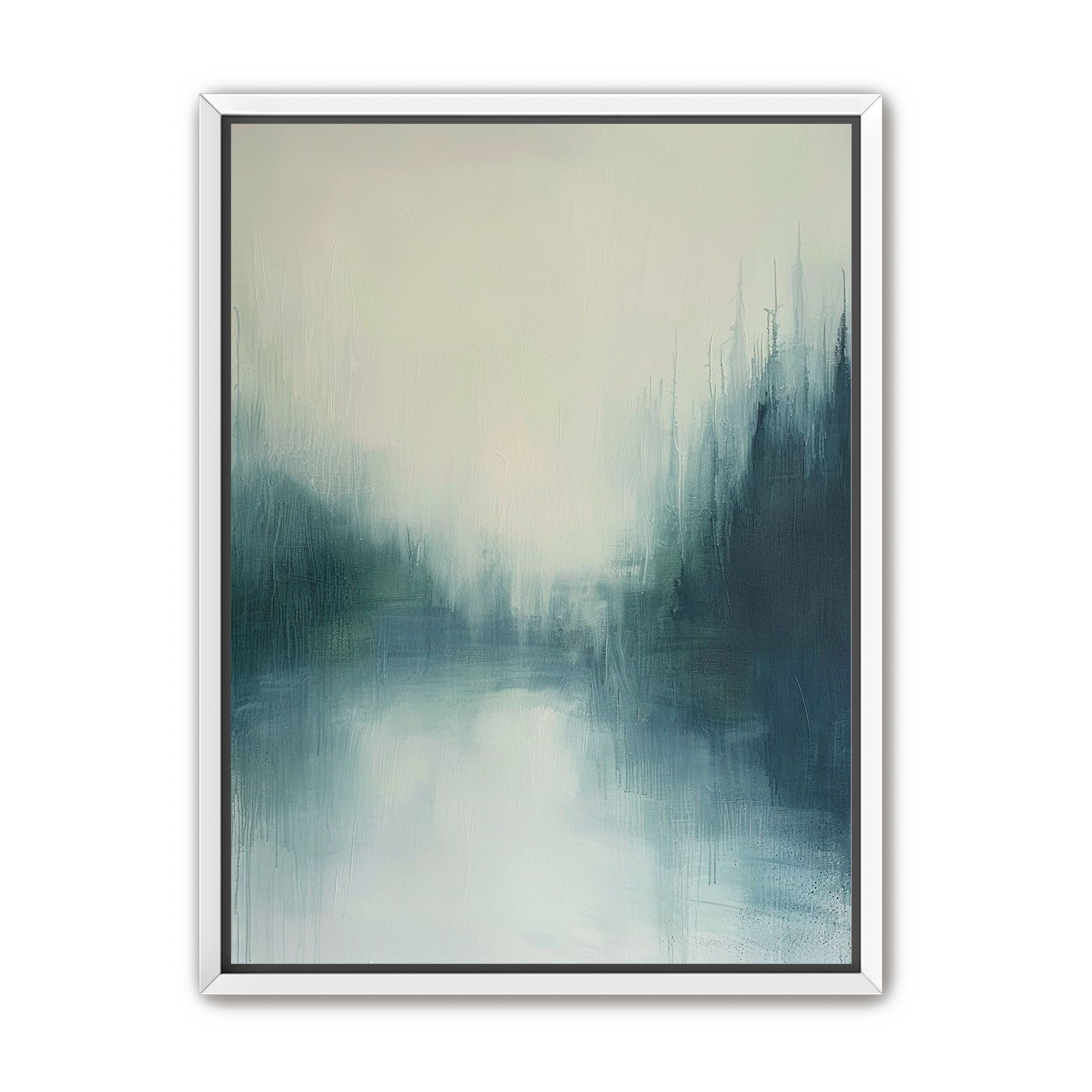 Pale sun over still water