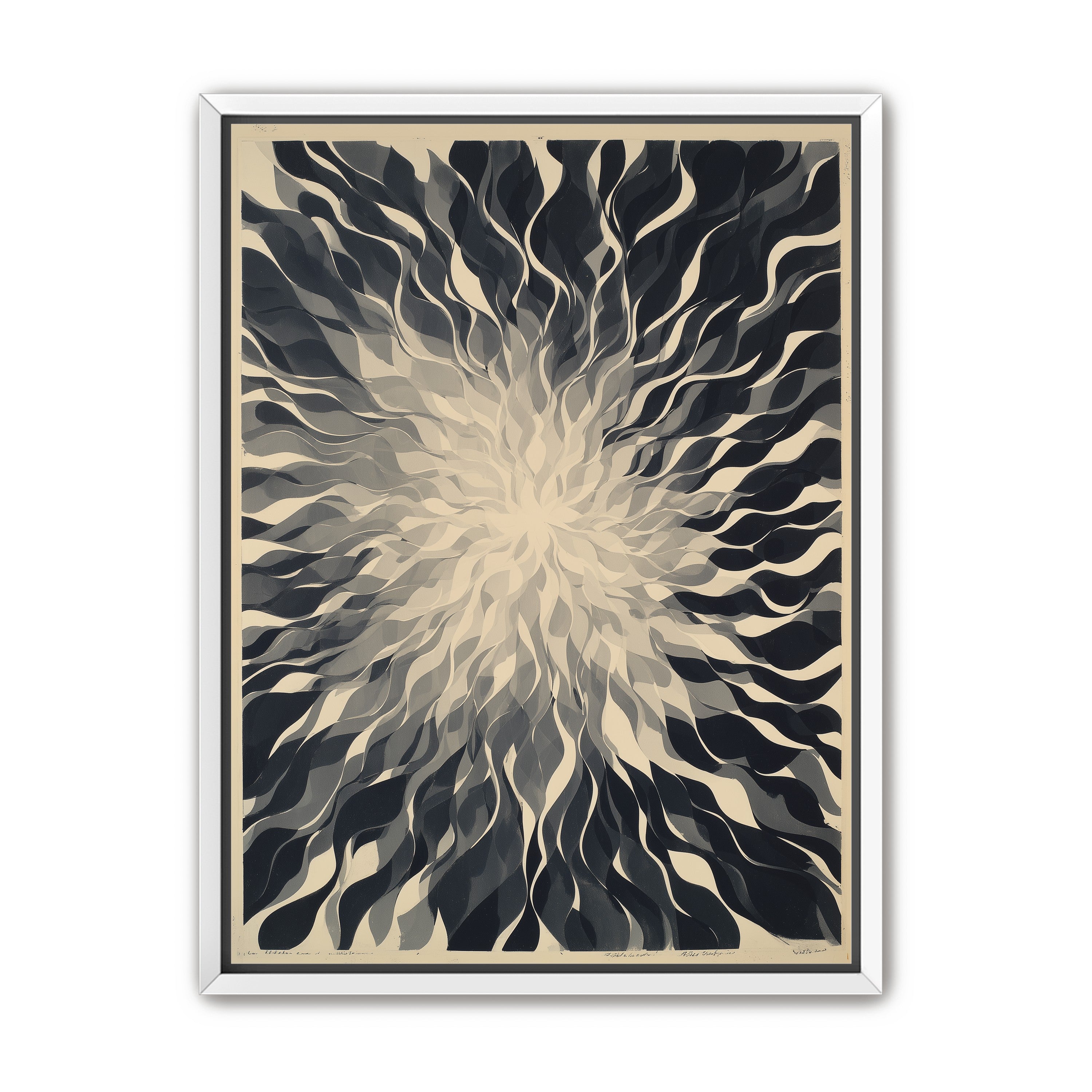 Pale center in black sweep