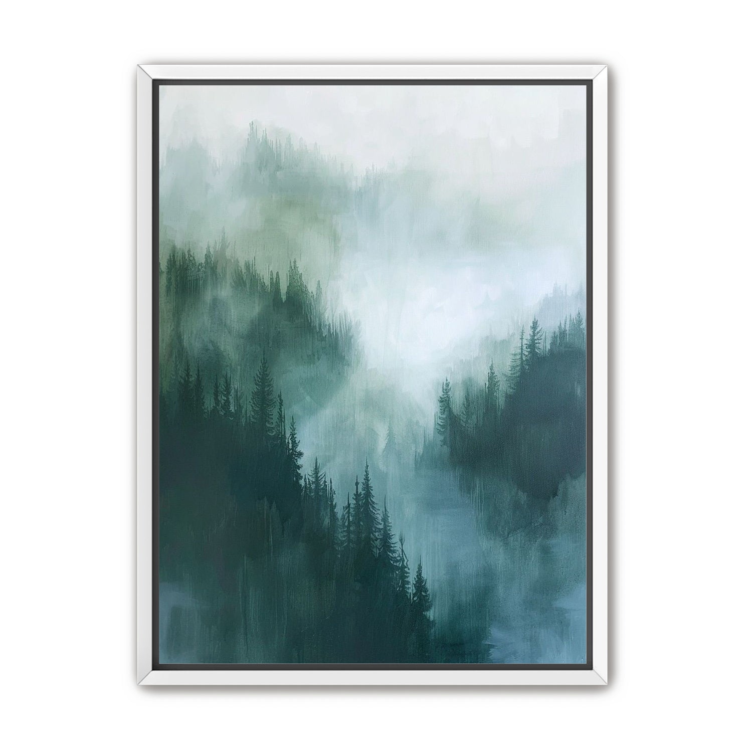 Mist caught in the pines