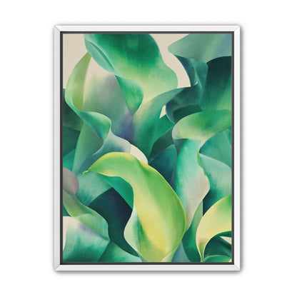 Calla lilies crowd the light