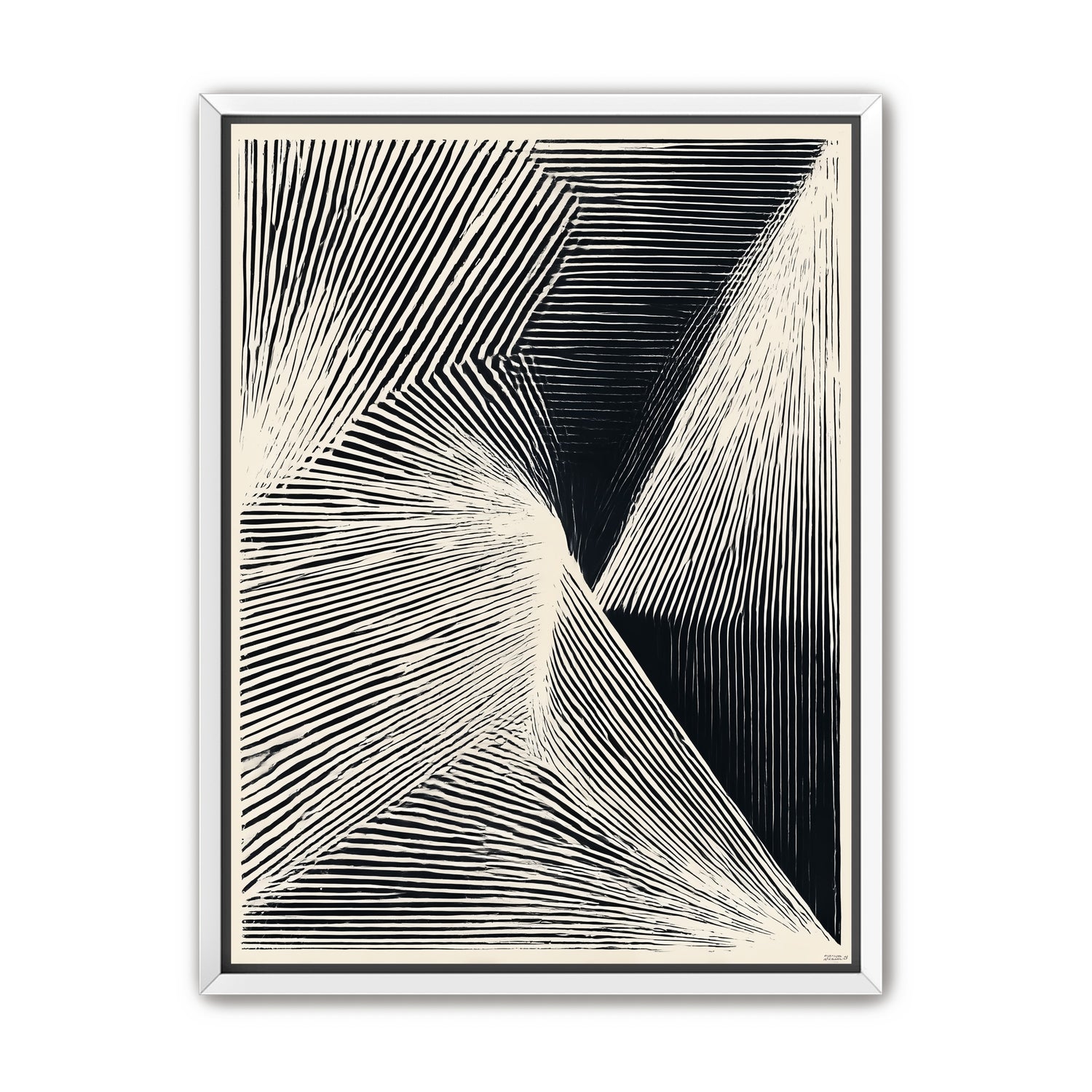 Where the lines break inward