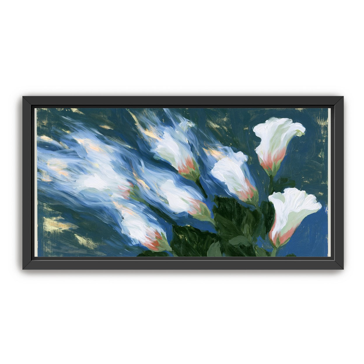 Blue wind through white lilies