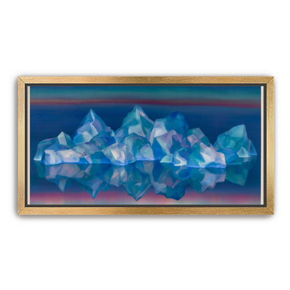 Icebergs in banded twilight