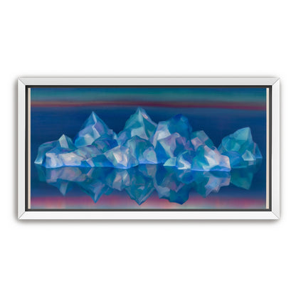 Icebergs in banded twilight