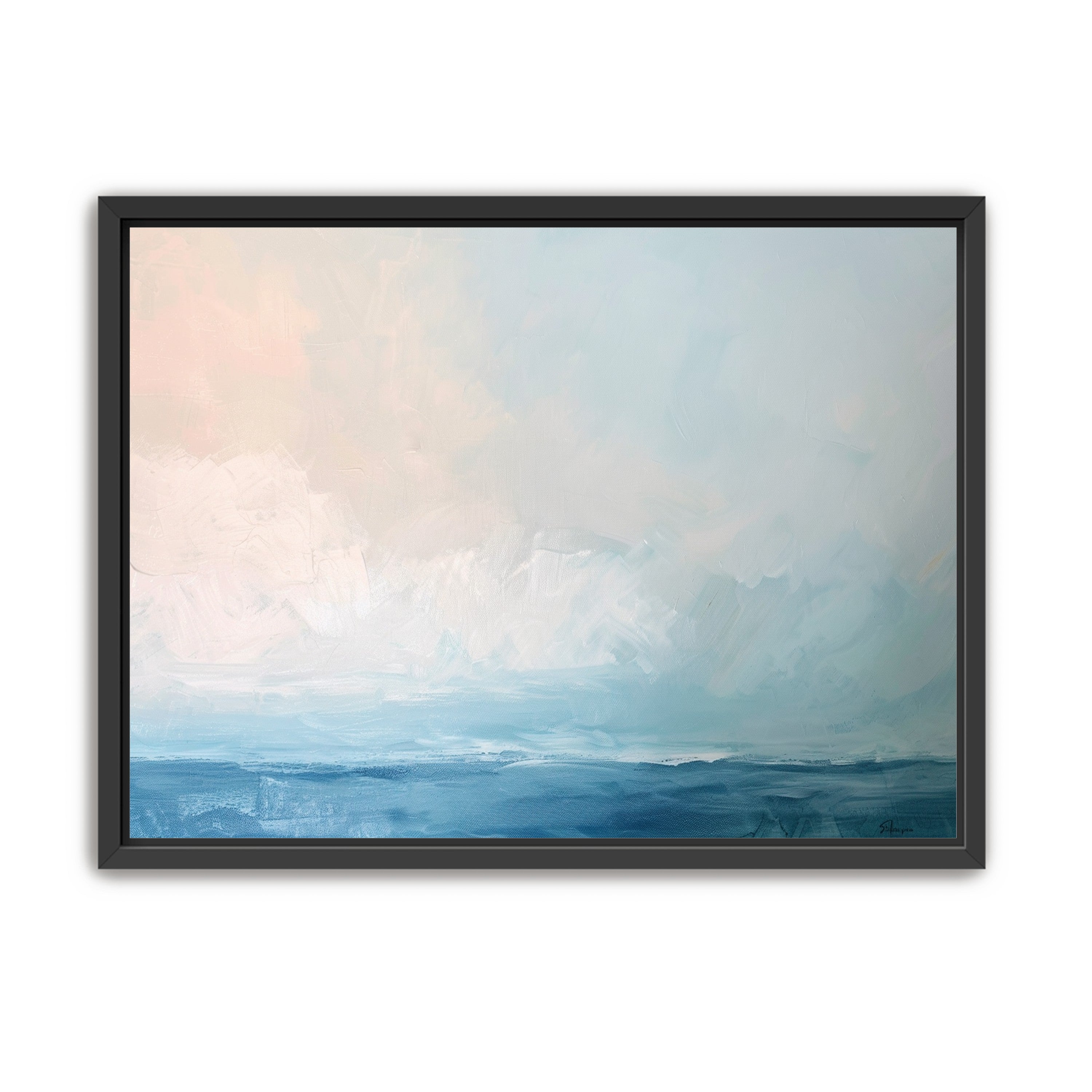 Quiet sea under pale sky