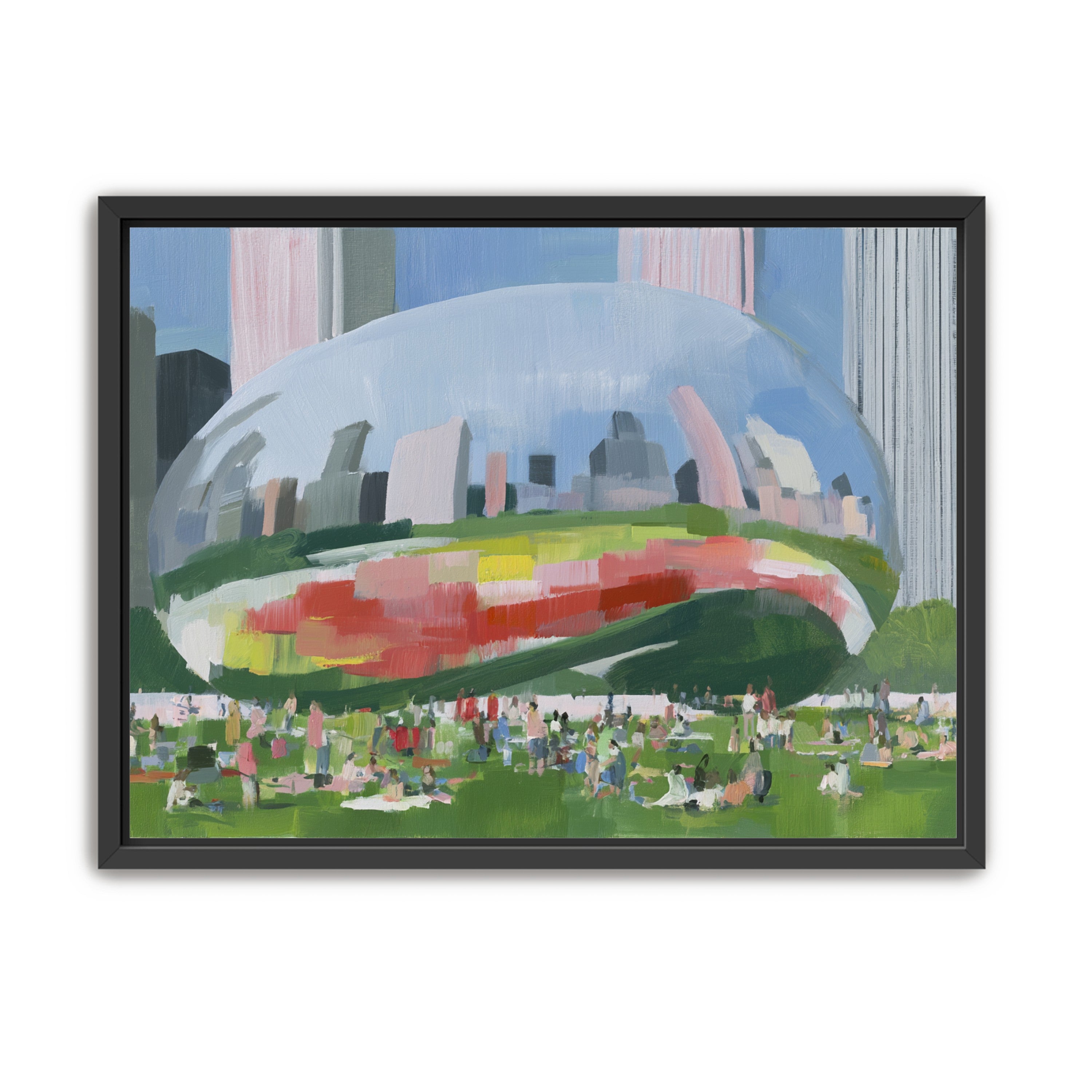 Picnic under the mirrored dome
