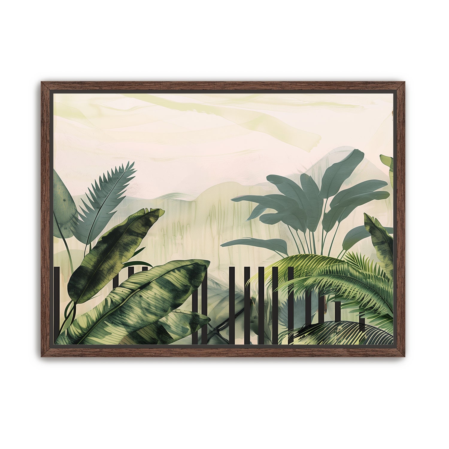 Black posts in the palms