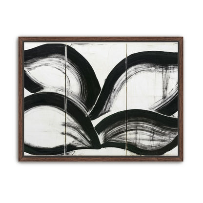 Black arcs across white panels