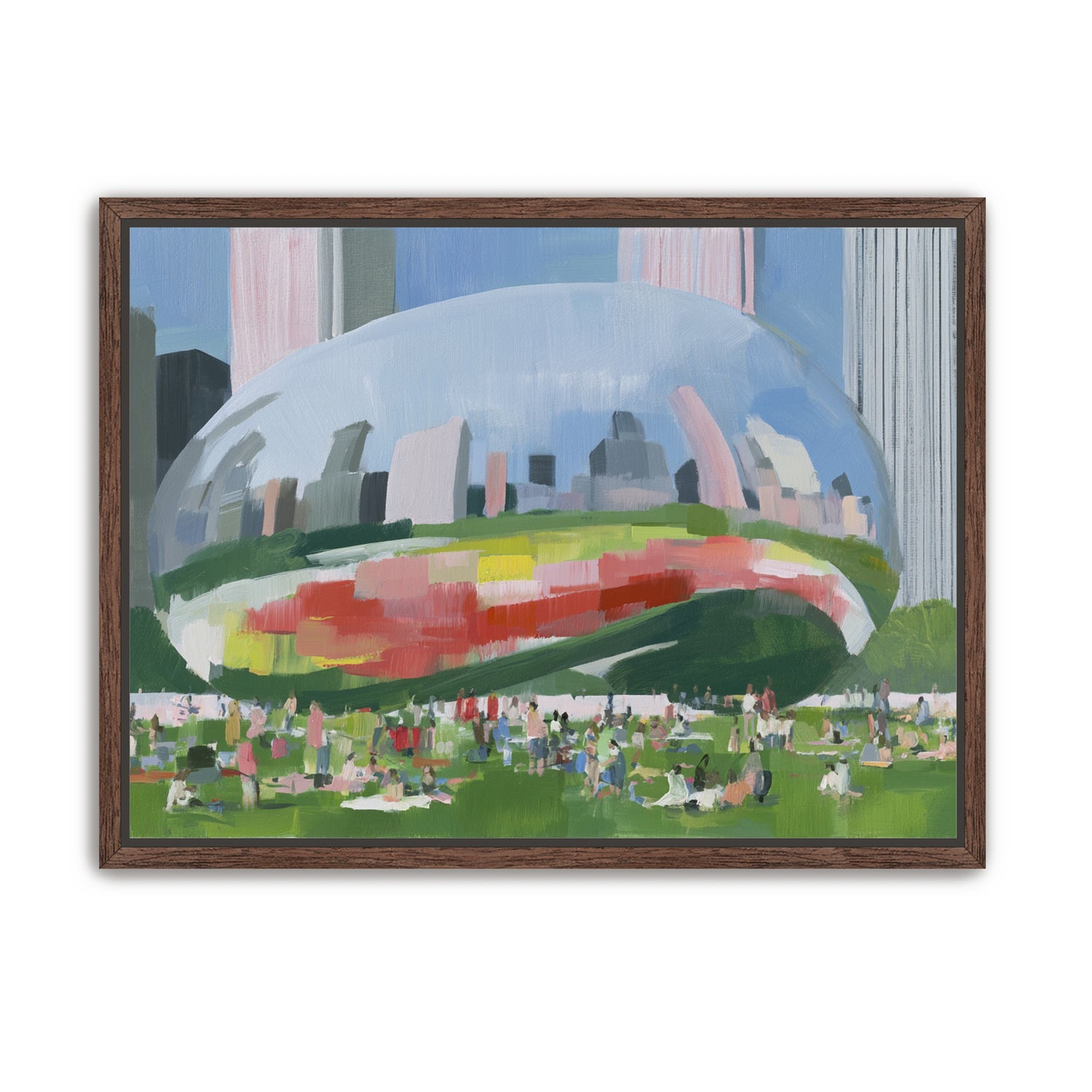 Picnic under the mirrored dome