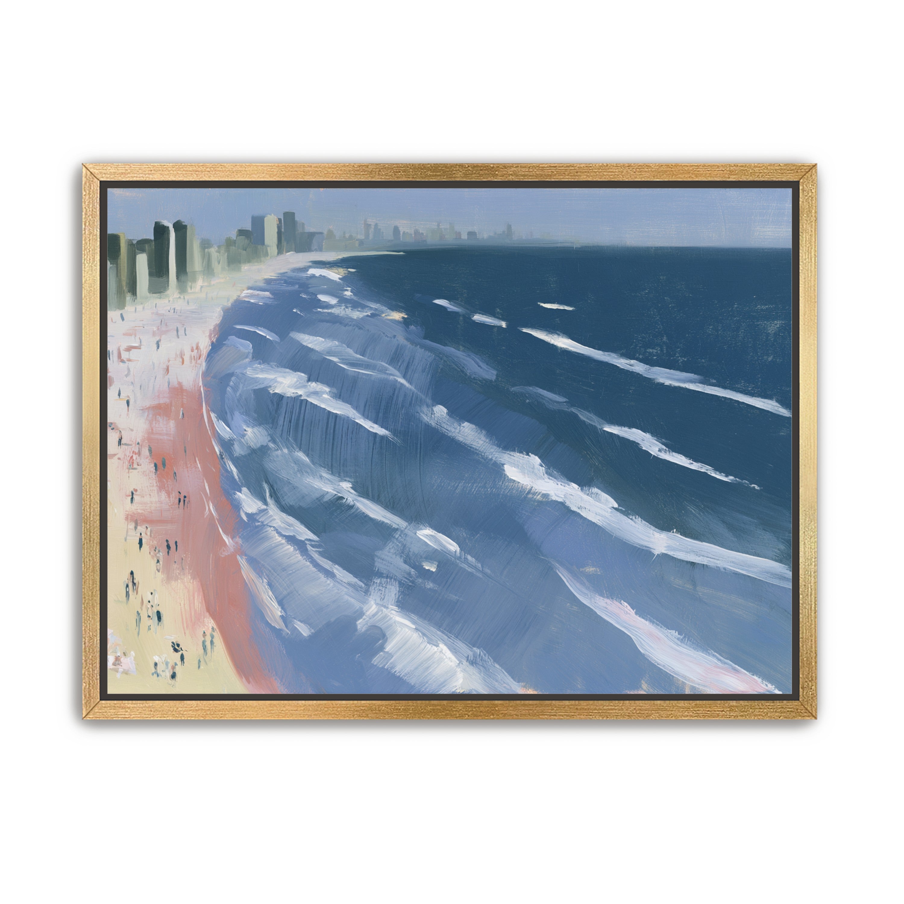 White surf on blue water