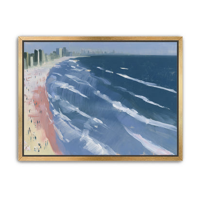White surf on blue water