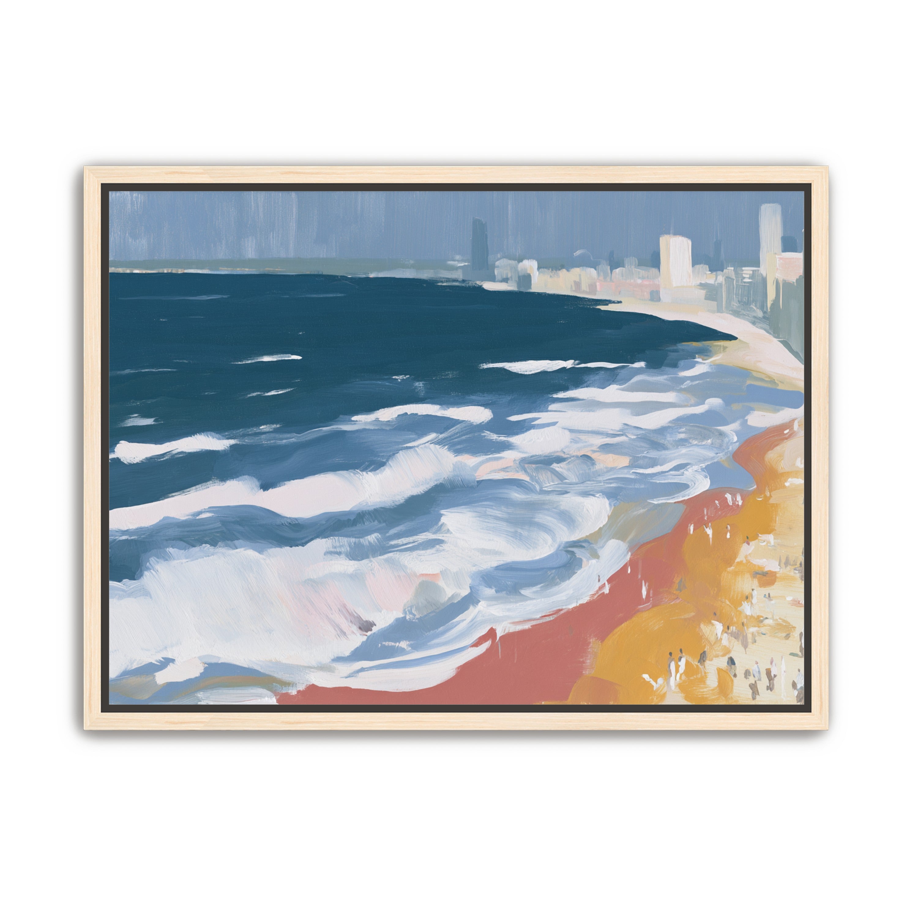 White surf along the city beach
