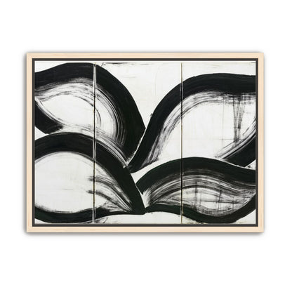 Black arcs across white panels