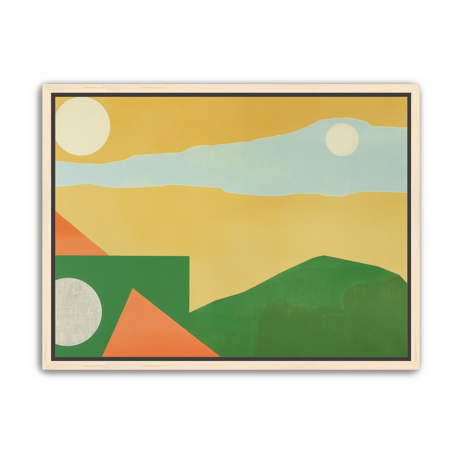 Two suns in yellow sky