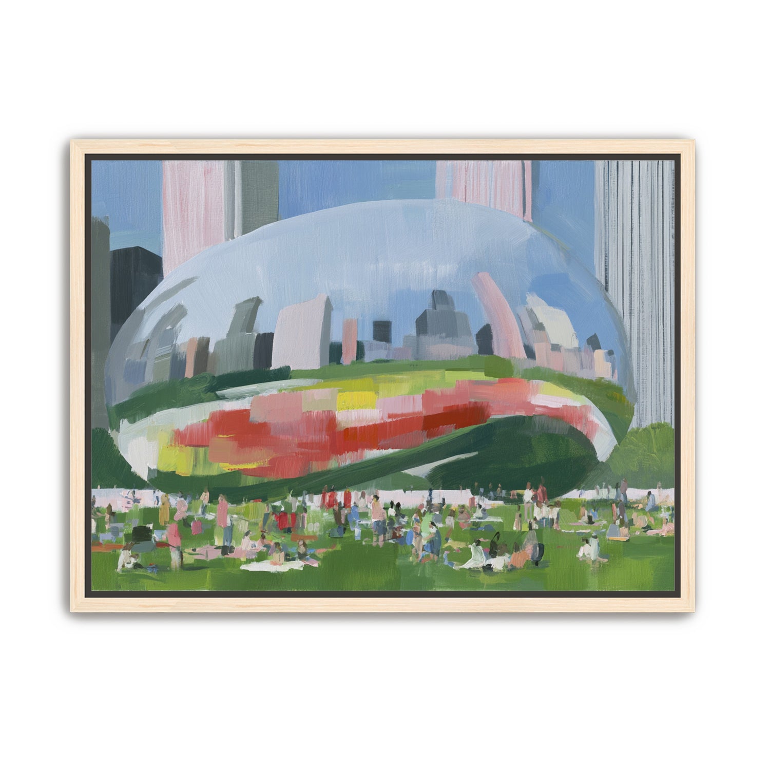 Picnic under the mirrored dome