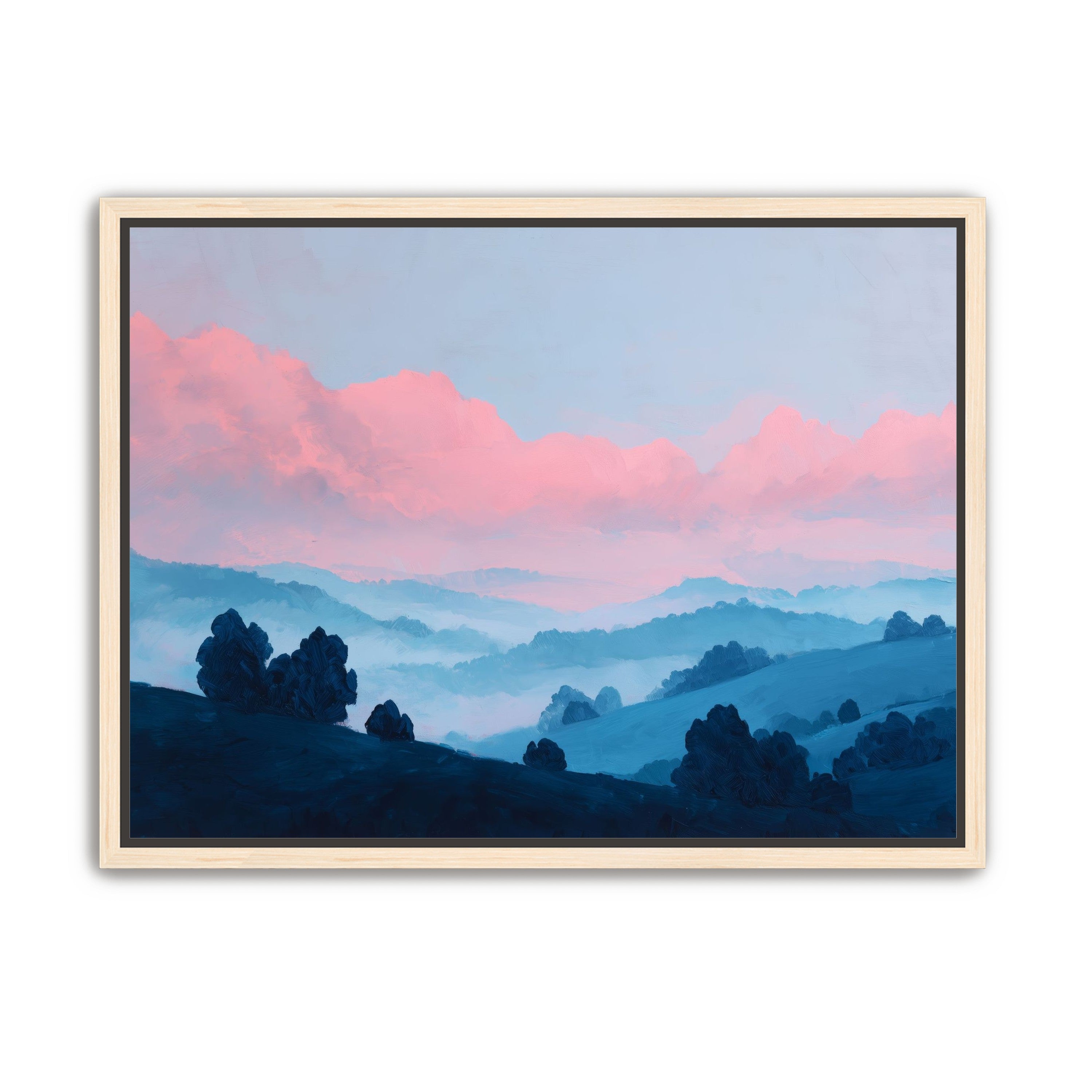 Pink Cloud Band Over Blue Ridges
