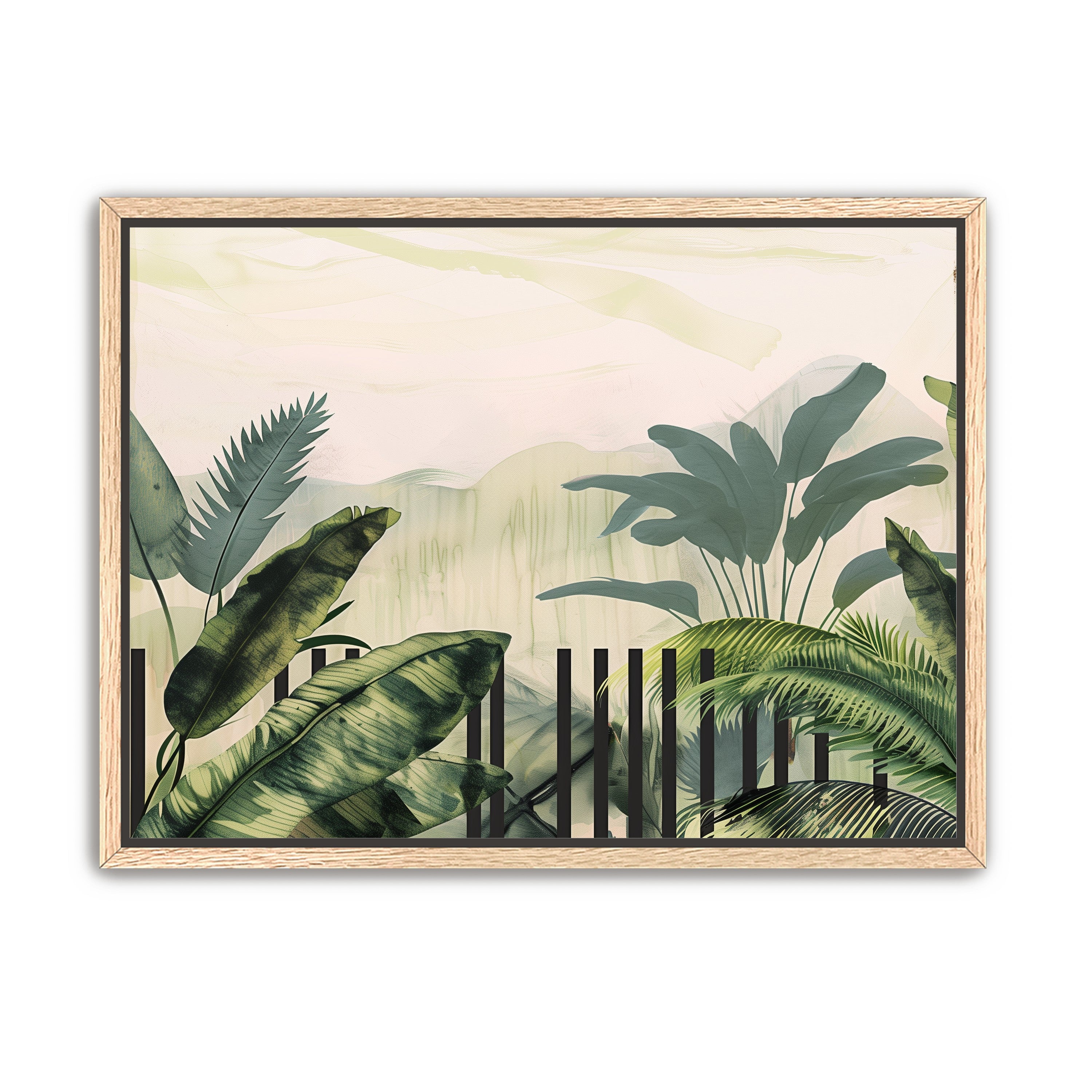 Black posts in the palms