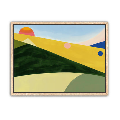 Three suns over rolling hills
