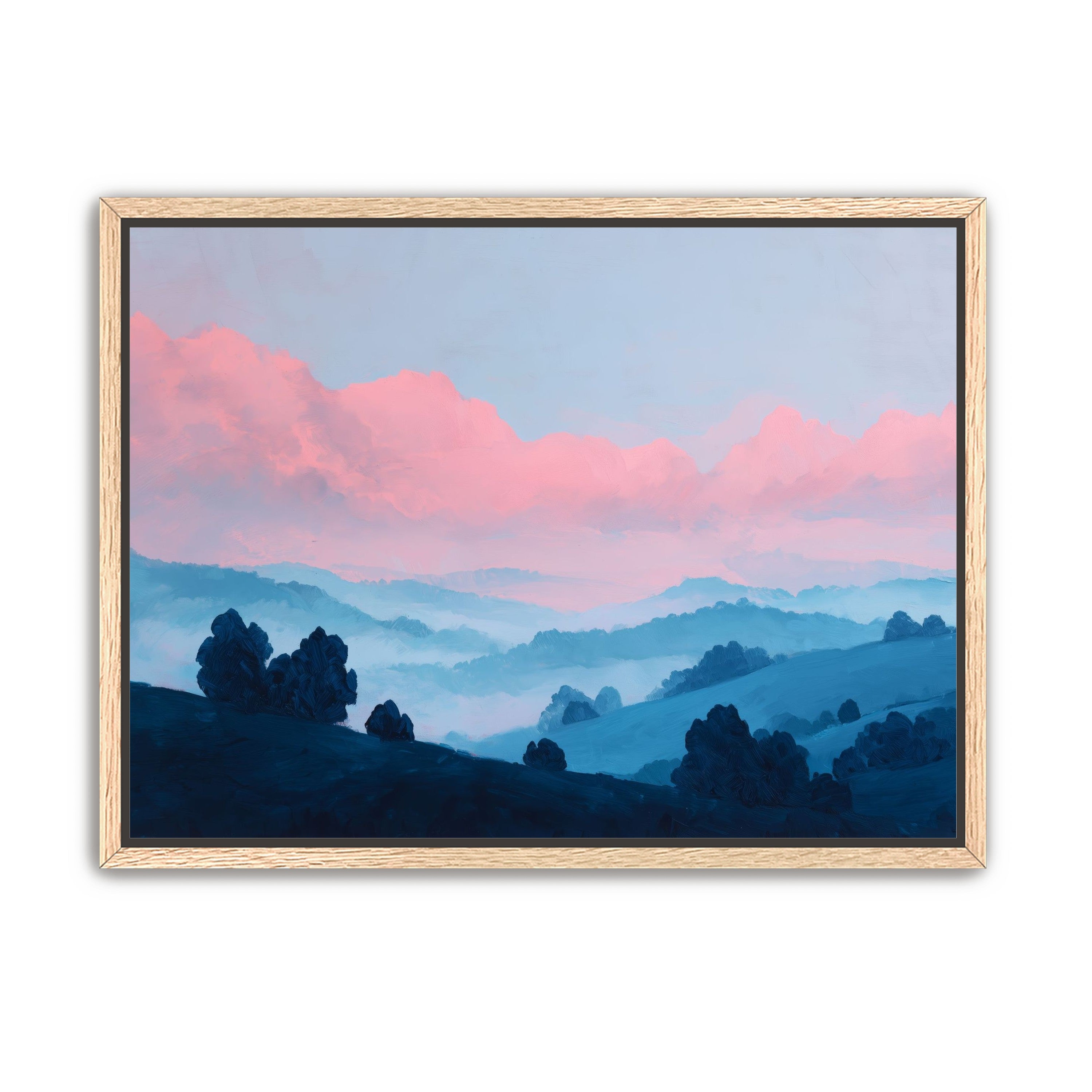 Pink Cloud Band Over Blue Ridges