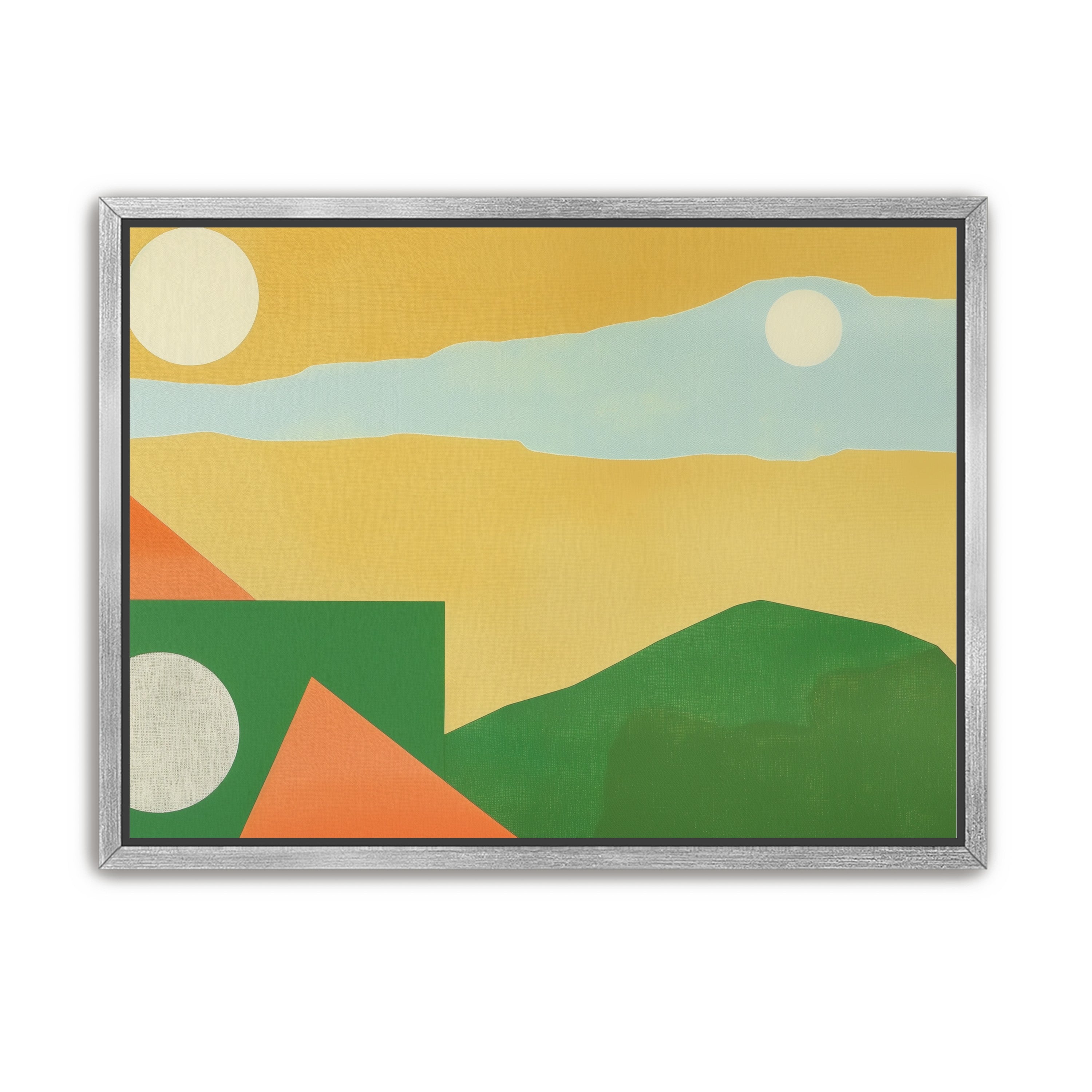 Two suns in yellow sky