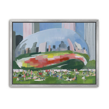Picnic under the mirrored dome