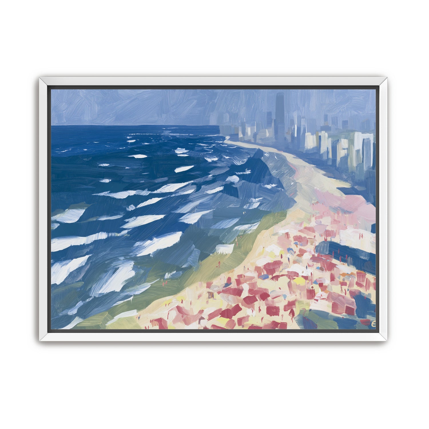 City towers above the surf