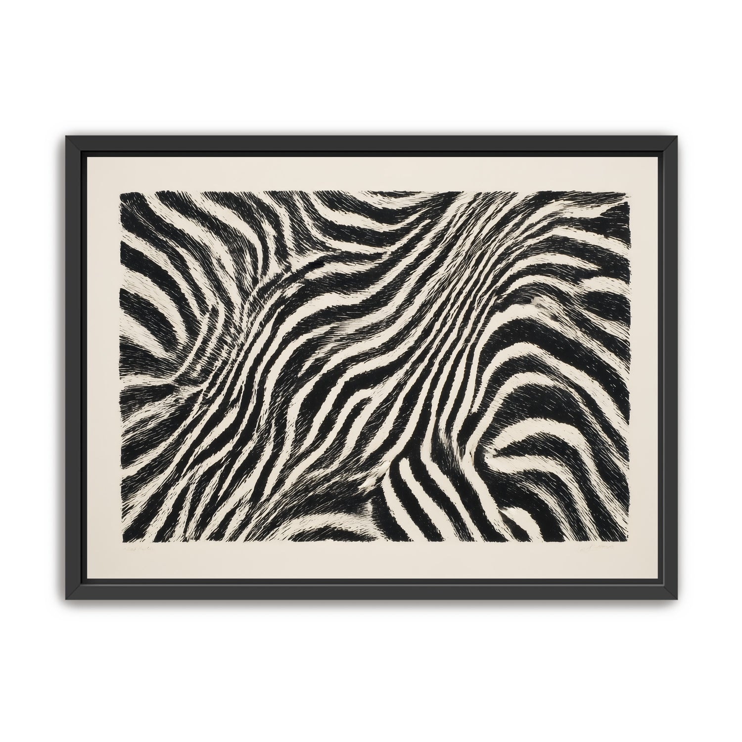 Zebra stripes across the frame