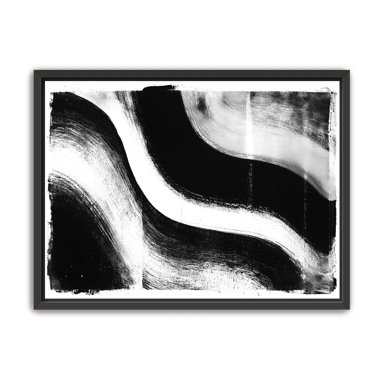 White cut through black