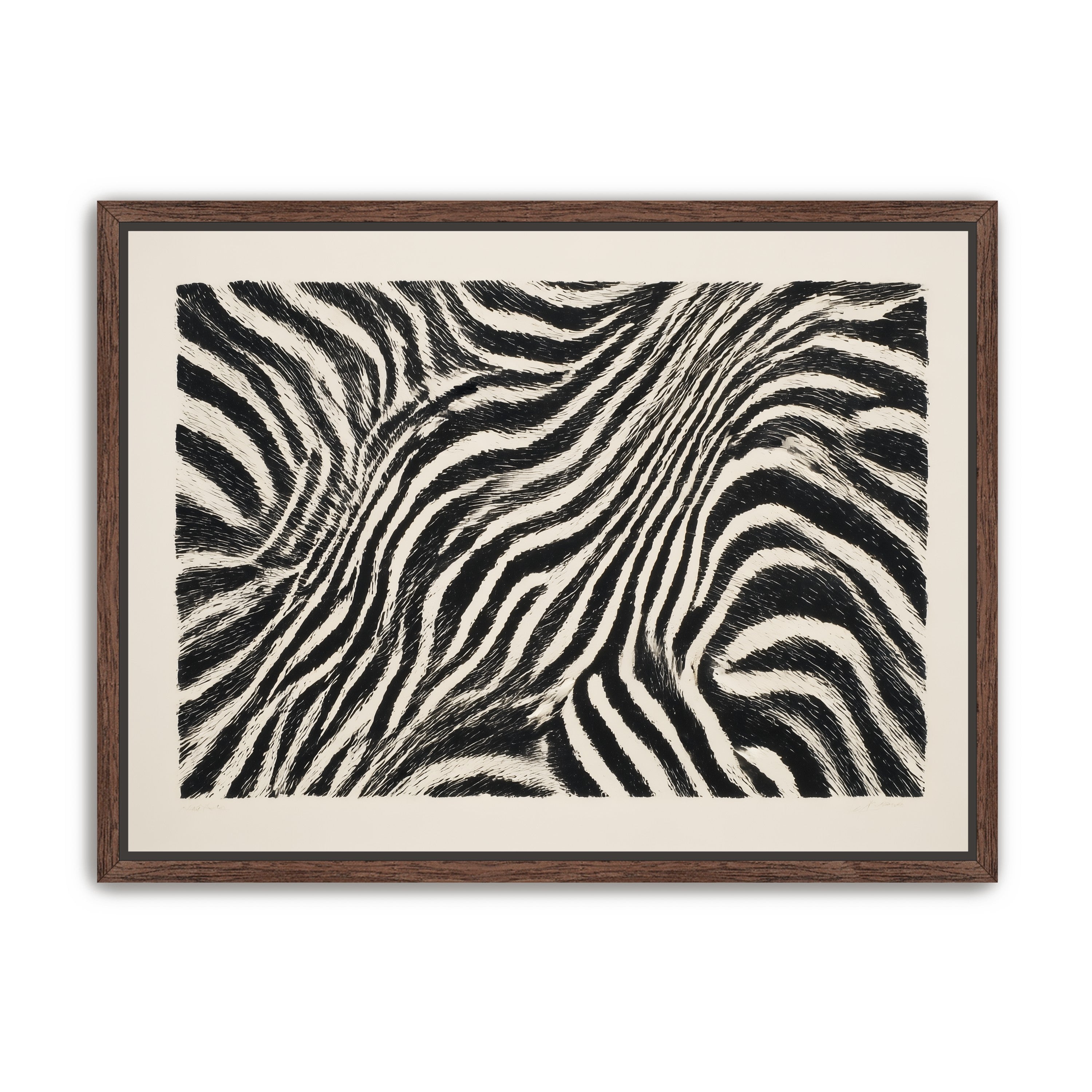 Zebra stripes across the frame